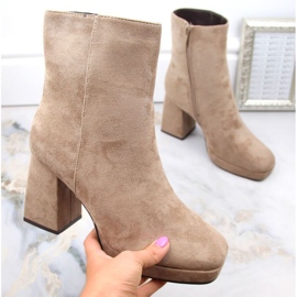 Bottines en daim Jezzi W JEZ411B, beige 1