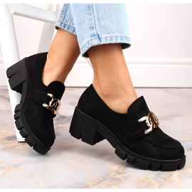 Vinceza W JAN250 mocassins à talons hauts en daim, noir le noir 2