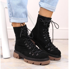 Vinceza W JAN255 bottes isolées en daim noir le noir 2