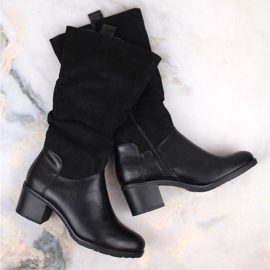 Jezzi W JEZ420A bottes isolées à talons hauts, noir le noir 4