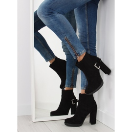 Bottes noires m267p en daim noir sur le poteau le noir 7