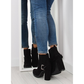 Bottes noires m267p en daim noir sur le poteau le noir 6