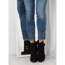 Bottes noires m267p en daim noir sur le poteau le noir 8