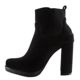 Bottes noires m267p en daim noir sur le poteau 2