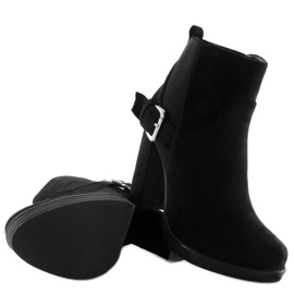 Bottes noires m267p en daim noir sur le poteau le noir 3