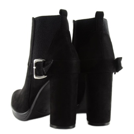 Bottes noires m267p en daim noir sur le poteau le noir 4