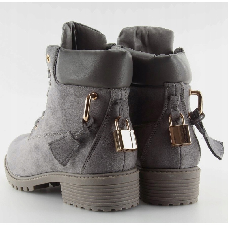 Bottes en bois grises pour femmes AT-0623-L Gris 2 Bottes en bois grises pour femmes AT-0623-L Gris 2