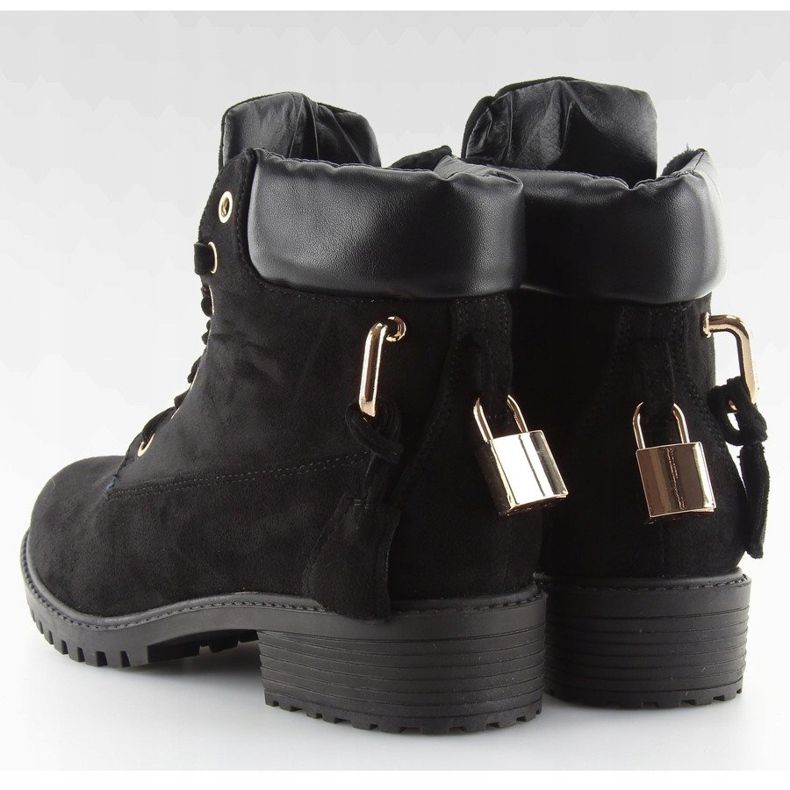 Bottes en bois noires pour femmes AT-0623-L Noir le noir 2