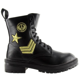 Bottes militaires noires 8338 noir le noir 2