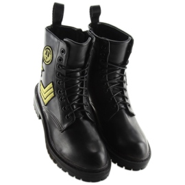 Bottes militaires noires 8338 noir le noir 1
