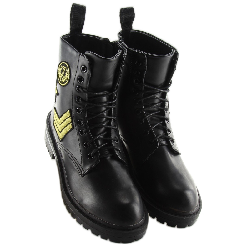Bottes militaires noires 8338 noir 1