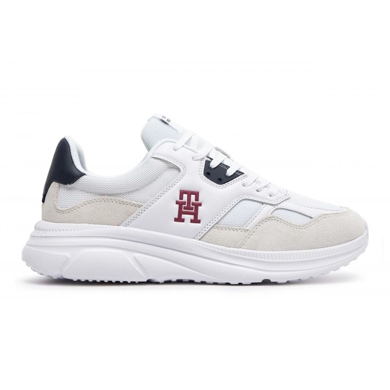 Chaussures Tommy Hilfiger Modern Runner Mix FM0FM04937YBS blanche 1 Chaussures Tommy Hilfiger Modern Runner Mix FM0FM04937YBS blanche 1