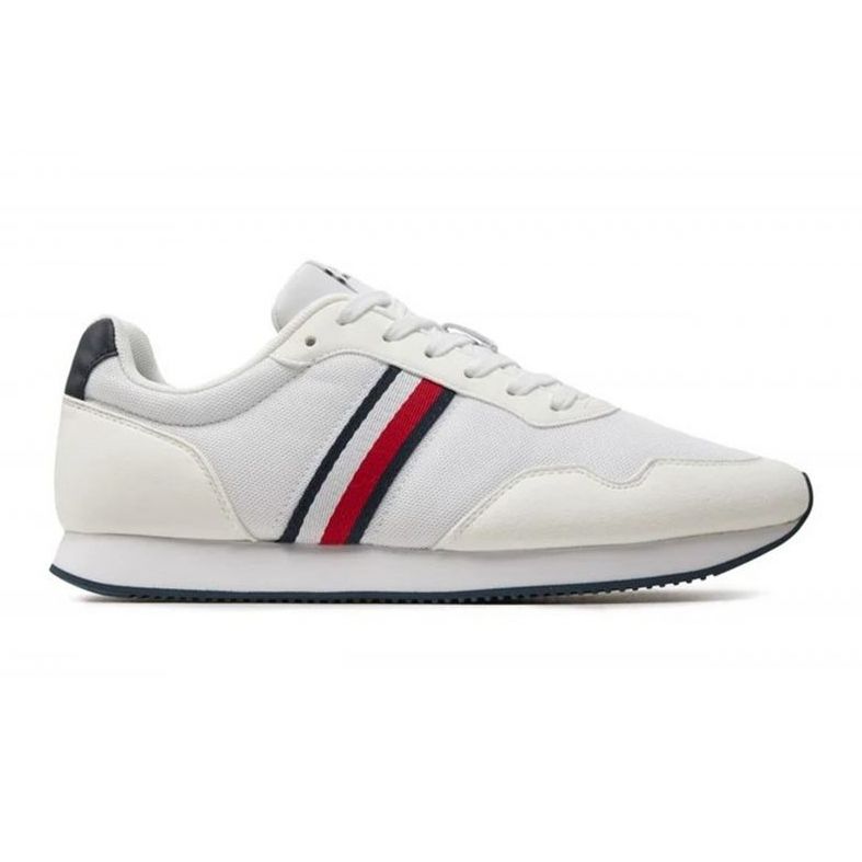 Chaussures Tommy Hilfiger Lo Runner Mix M FM0FM04958YBS blanche 1
