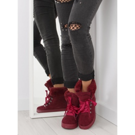 Bottes de neige pour femme bordeaux 16-570 vin rouge noir 1