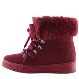 Bottes de neige pour femme bordeaux 16-570 vin rouge noir 2