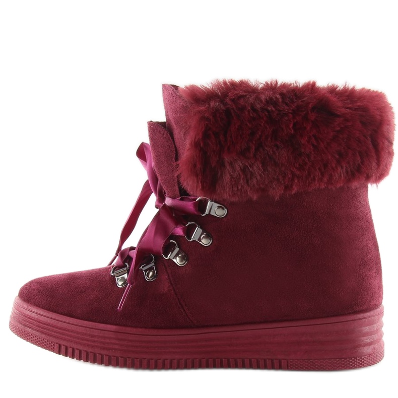 Bottes de neige pour femme bordeaux 16-570 vin rouge noir 2