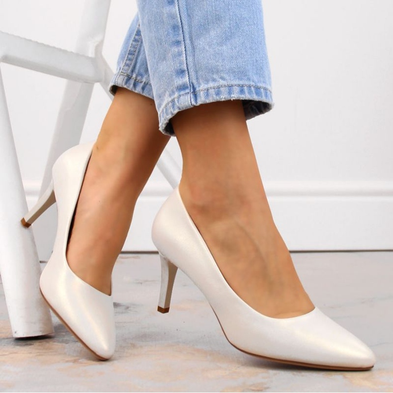 Sergio Leone W SK414D talons hauts perles blanc 2