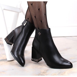 Filippo Bottines isolées avec zircon cubique Fillippo W PAW491, noir le noir 3
