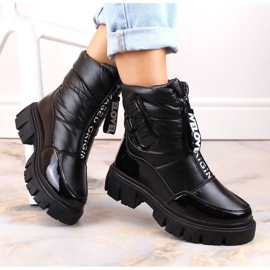 Filippo W PAW498A bottes de neige isolées à fermeture éclair noires 2