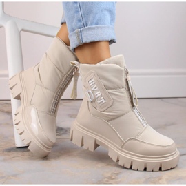 Filippo W PAW498B bottes de neige isolées à fermeture éclair, beige 2