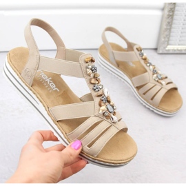 Sandales confortables Rieker W RKR680 beiges 2