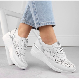 Chaussures compensées S.Barski W LR725 OLI254A blanche 2