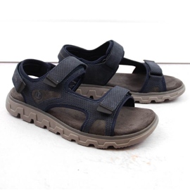 Sandales Velcro confortables Bugatti M INT1999 bleu marine 2