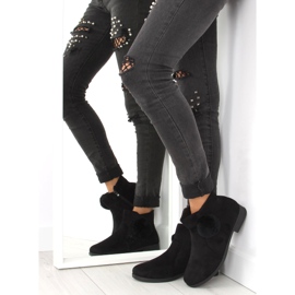 Bottes femme noires à pompon X-15 noir 2