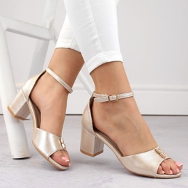 Vinceza W JAN306 sandales à talons dorées d'or 1 Vinceza W JAN306 sandales à talons dorées d'or 1