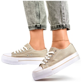 Baskets basses plateforme femme, gris QY832-36D.G 1 Baskets basses plateforme femme, gris QY832-36D.G 1