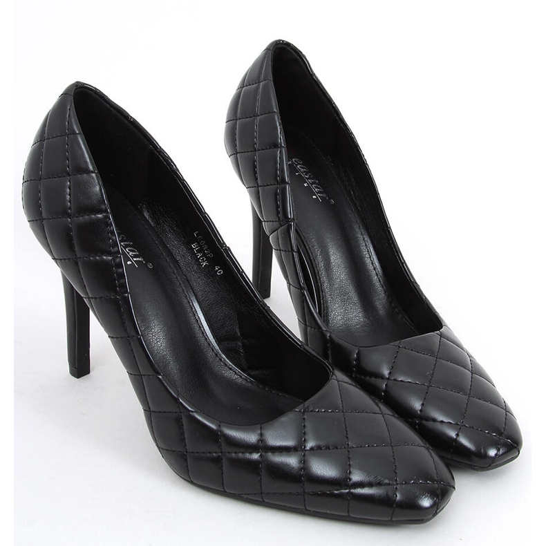 Escarpins femme Modi Black matelassés noir 1