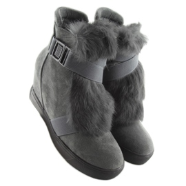 Baskets grises avec fourrure 3123 D. gris 1