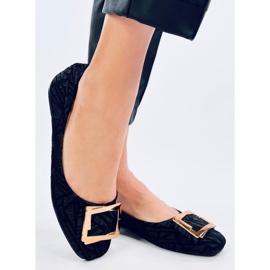 Ells Ballerines noires à boucle le noir 2
