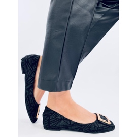 Ells Ballerines noires à boucle le noir 4