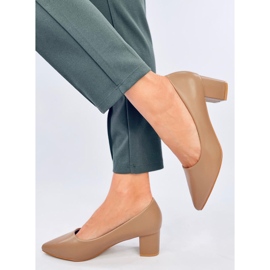 Escarpins kaki à talons bas Crafts beige 2