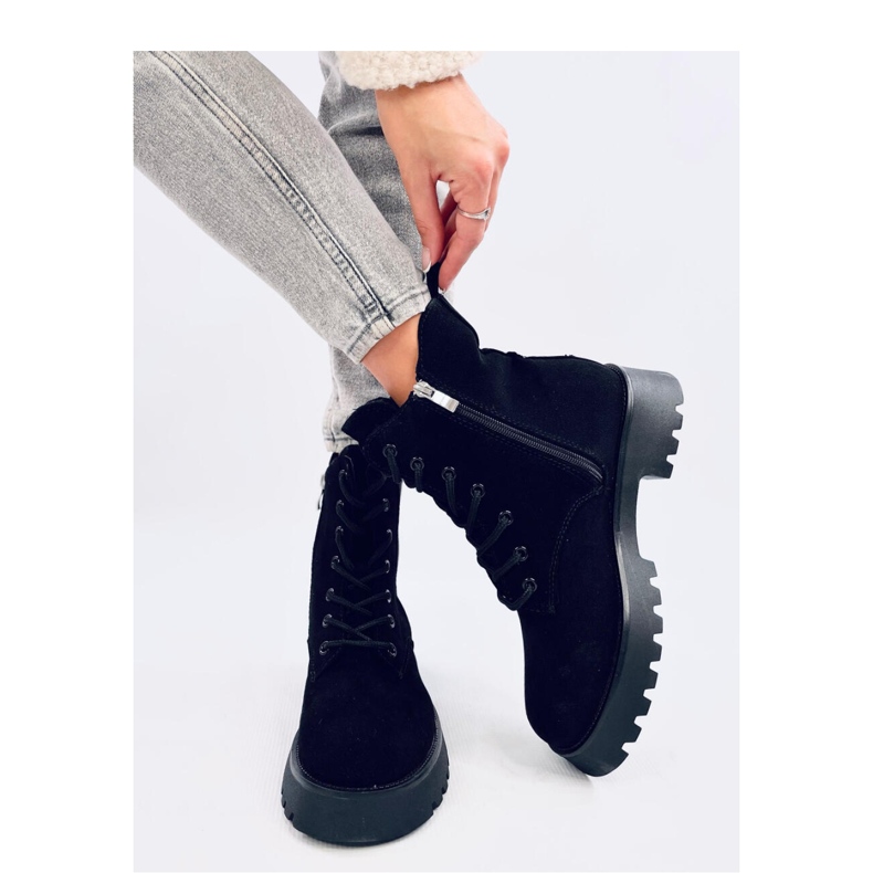 Franti Bottines Chelsea à lacets noires - Inello 2