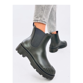 Bottines Chelsea vertes 1