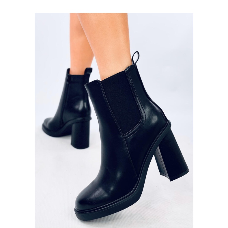 Bottines Jodhpur à talons hauts noir 1