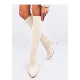 Elisha Bottines à talons élastiques beiges - Inello 3