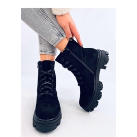 Healy Bottines à lacets noires et semelle épaisse - Inello le noir 2
