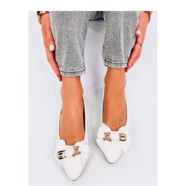 Ballerines ours en peluche blanches 1