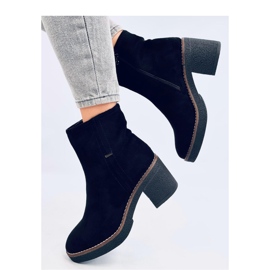 Bottines noires à talon stable le noir 1