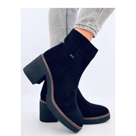 Bottines noires à talon stable le noir 3