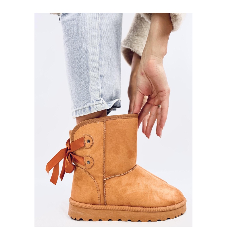 Bottes de neige Emus avec nœuds Camel brun 1