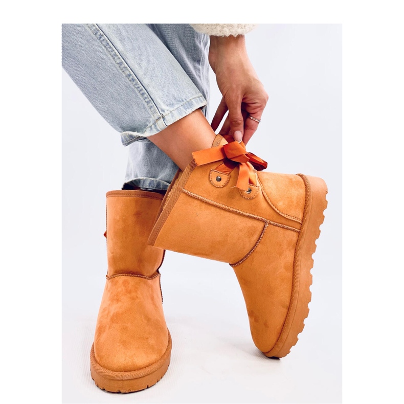 Bottes de neige Emus avec nœuds Camel brun 2
