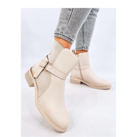 Bottines Chelsea femme beiges en grain 1 Bottines Chelsea femme beiges en grain 1