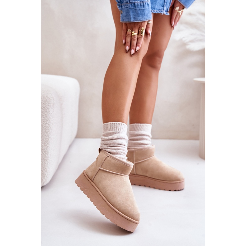 Bottes de neige Modèle 20216-4C Beige 1