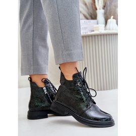 Bottes Modèle Da LZ42-042 Vernis Vert Foncé 2
