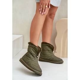 Bottes de neige Modèle 6433 Vert Foncé 1