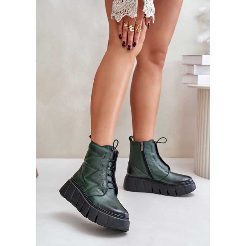 Zazoo 60472 Bottines vert foncé 1